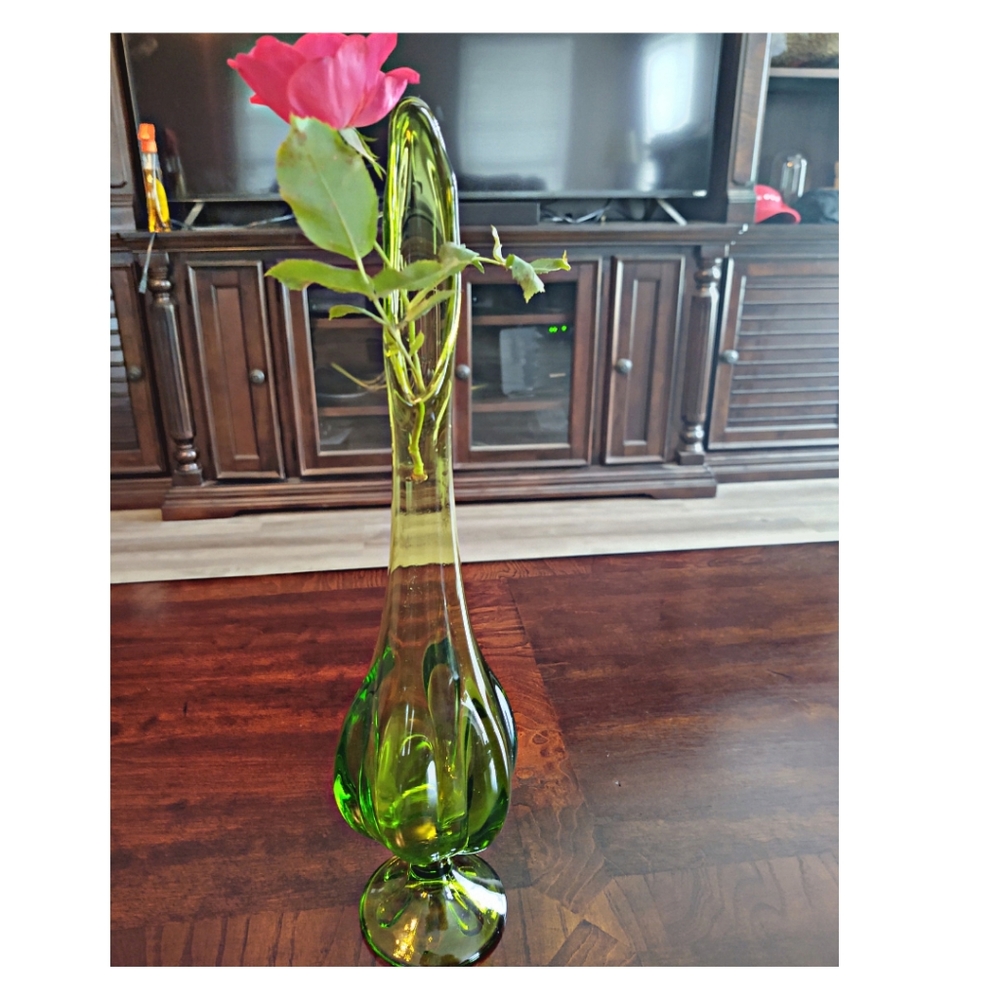 Green Vase Mid Century